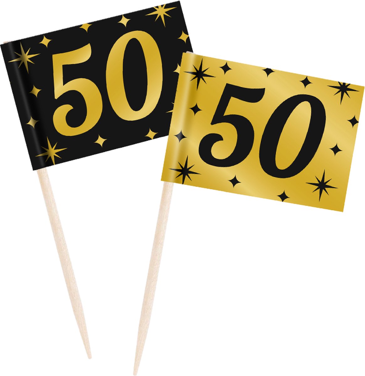 Cocktail Prikkers 50 jaar Classy 6,5cm | 50 stuks